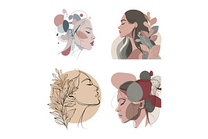 Girls portrait line art vector, an Illustration by Onyx