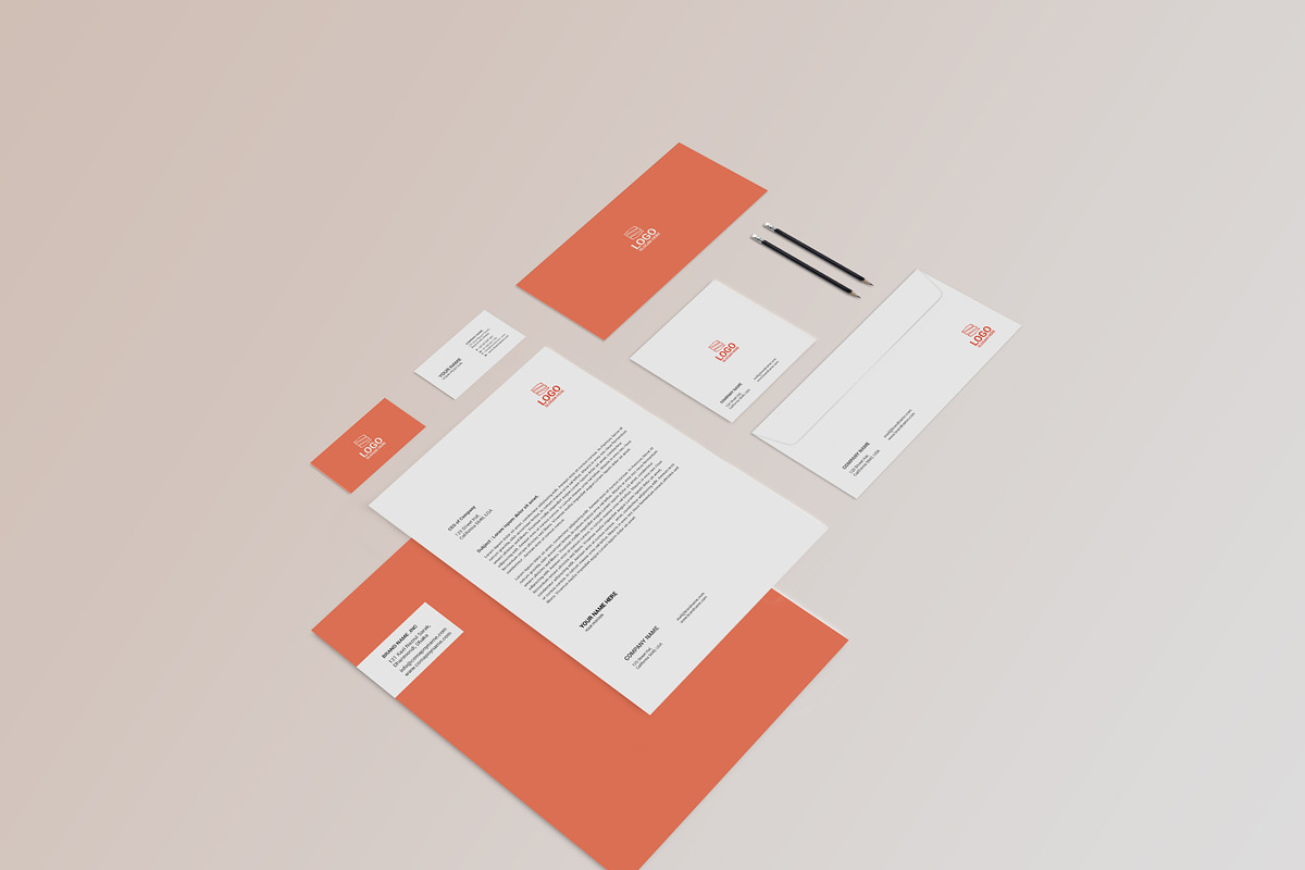 Stationary Mockup Design Template, a Pens & Pencil Mockup by alimran24 (Photo 11 of 11)