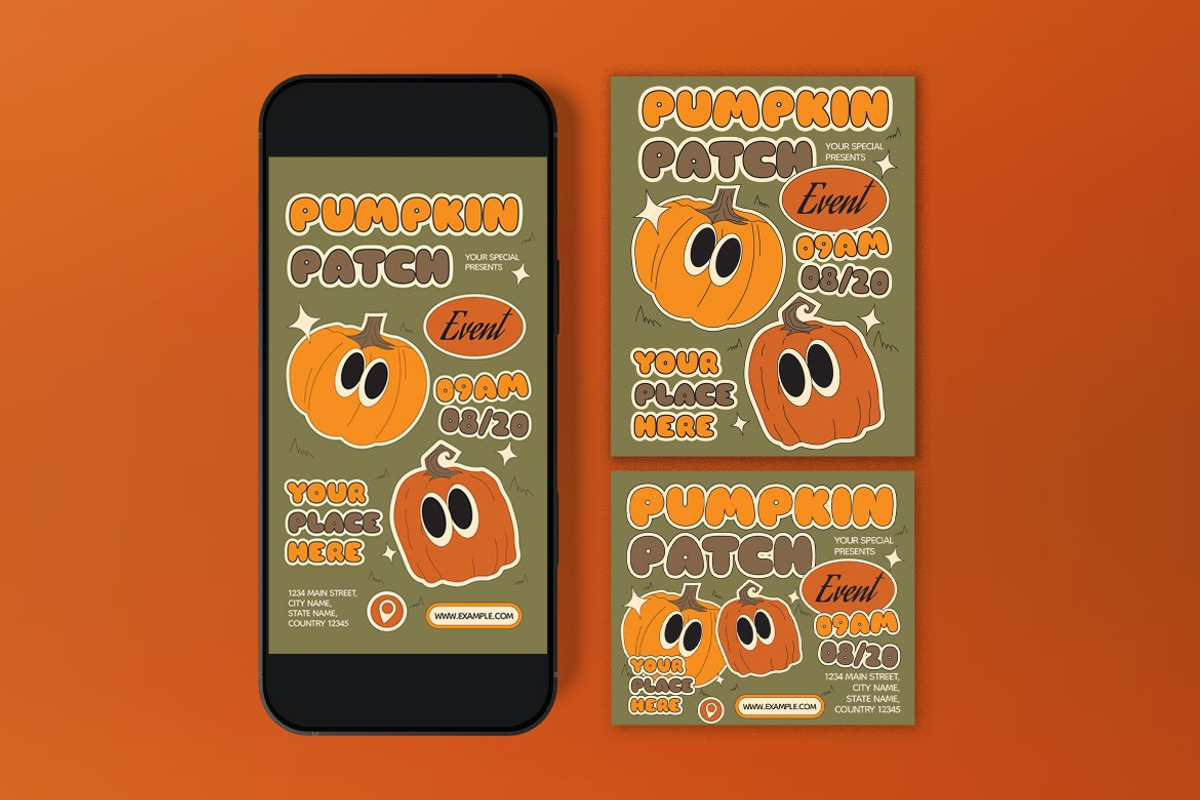 Pumpkin Patch Event Flyer, a Flyer Template by graphicook (Photo 3 of 3)