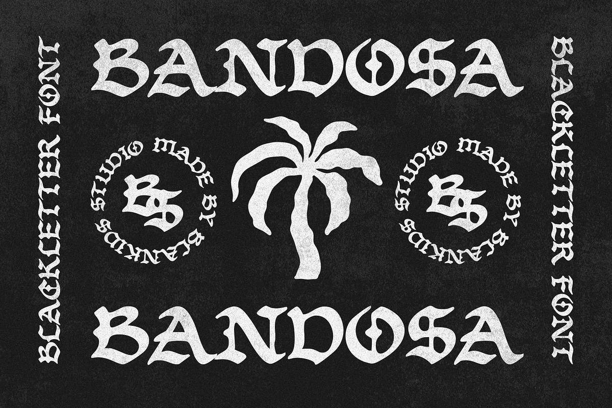 Bandosa - Handmade Blackletter Font, a Blackletter Font by Blankids Studio (Photo 2 of 11)