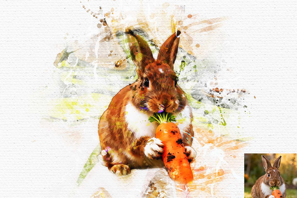 Pet Portrait Watercolor Art Generato, an Action Add-On by Studio Retouch (Photo 10 of 12)
