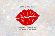 Red Lips, Kiss Print svg Kiss Vector, an Object Graphic by UniqueMe (Thumbnail 1 of 4)