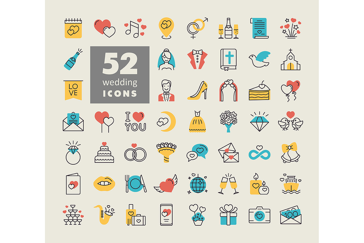 52 Wedding, marriage, bridal icon, an Icon by Nasik-Nosik