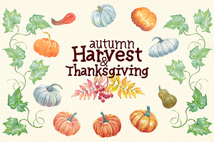 Watercolor Harvest&thanksgiving