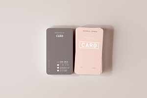 Vertical Business Card Mockups