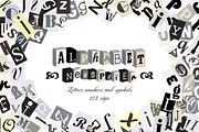 Newspaper Alphabet 275 symbols, a Texture Illustration by A.Lila (Thumbnail 1 of 2)