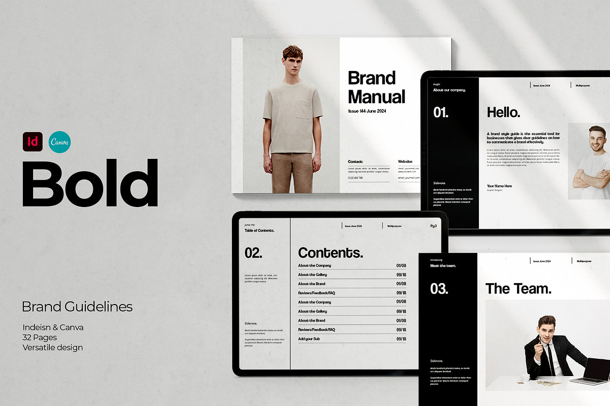 BOLD | Brand Guidelines, a Brochure Template by Analogi Studio (Photo 1 of 21)
