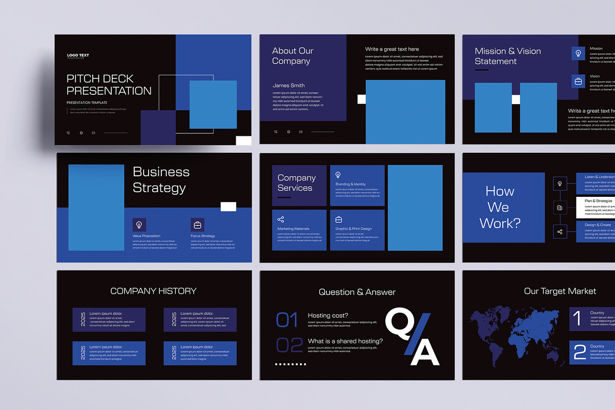 Business Pitch Deck Presentation, a Presentation Template by MightyDesign (Photo 1 of 8)