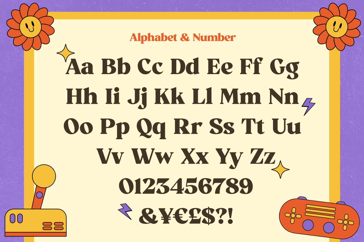 GC Milky Shine - 80's Serif Retro, a Serif Font by Glyphonic (Photo 2 of 15)
