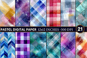 Pastel Digital paper, an Illustration by Designworld (Thumbnail 1 of 5)