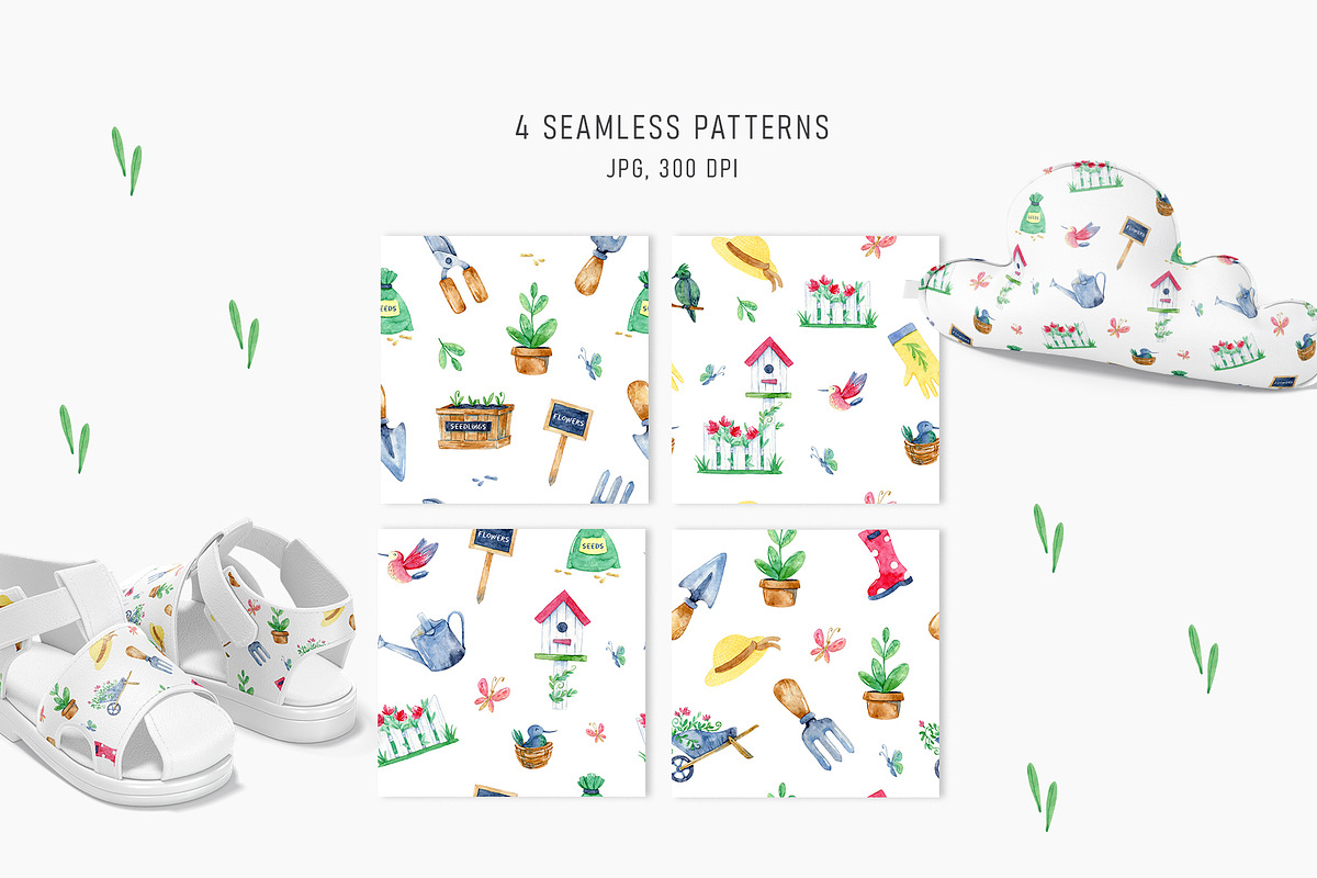 A Little Garden. Watercolor kit, an Object Graphic by NiKO (Photo 6 of 10)