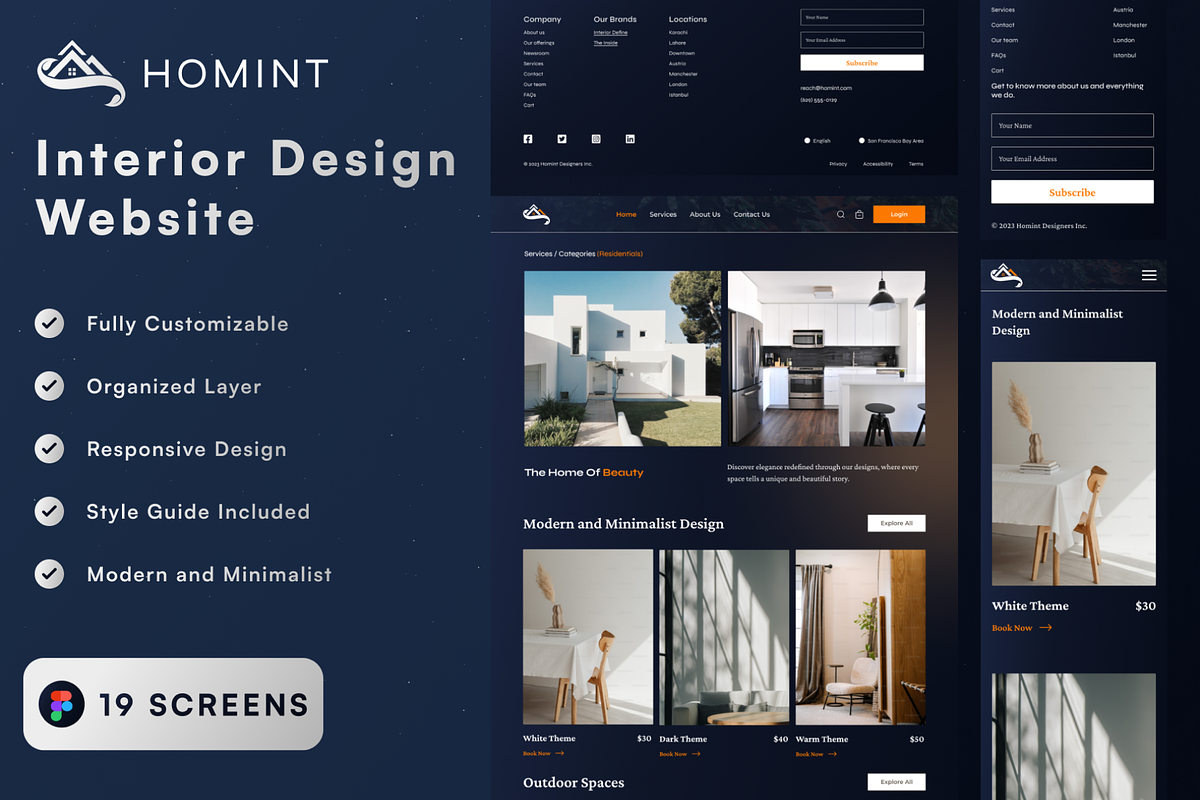 Interior Design Website & Mobile App, an UI Kit Template by Sufian Masood (Photo 2 of 6)