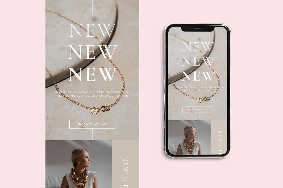 Modern Chic Jewelry Email Template, an Email Template by KikiBunnyCreative (Photo 5 of 7)