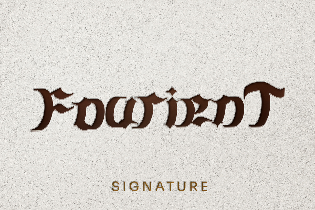 Fourient - Blackletter Gothic Font, a Blackletter Font by Dhabee (Photo 8 of 11)