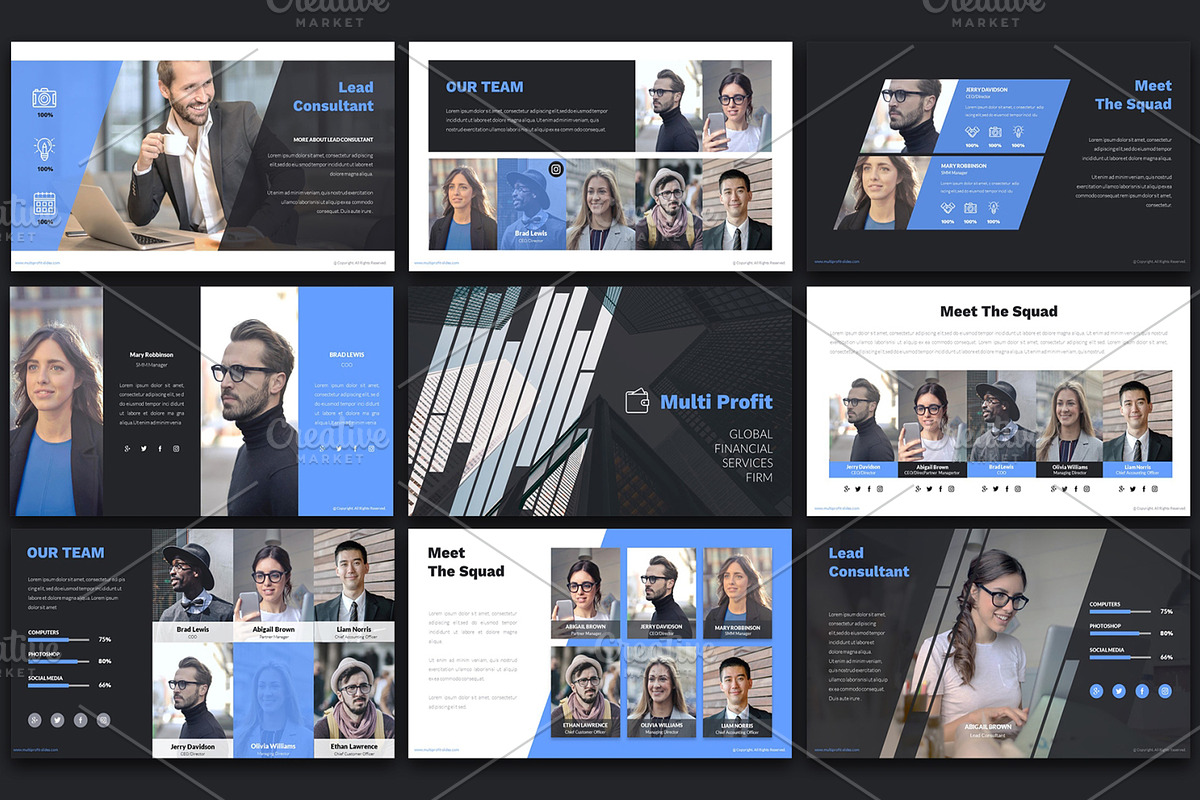 Financial Company Presentation PPT, a Presentation Template by MotoCMS (Photo 2 of 2)