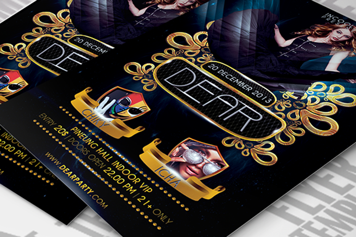 Dear Party Flyer Template, a Flyer Template by temphall (Photo 2 of 2)