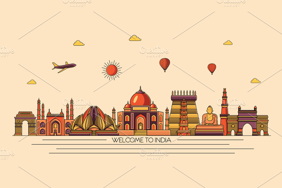 India line skyline, an Illustration by LisaKolbasa