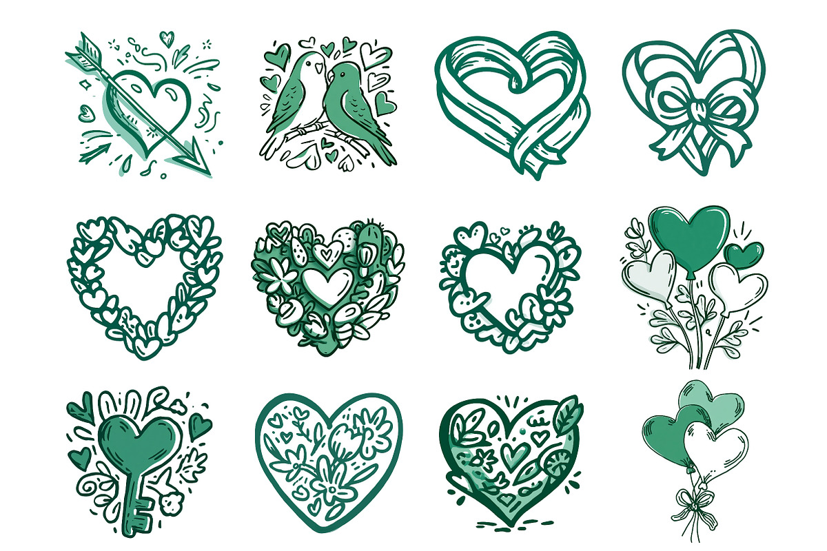 Whimsical Valentine Clipart, an Illustration by DreamArtGraphic (Photo 3 of 4)