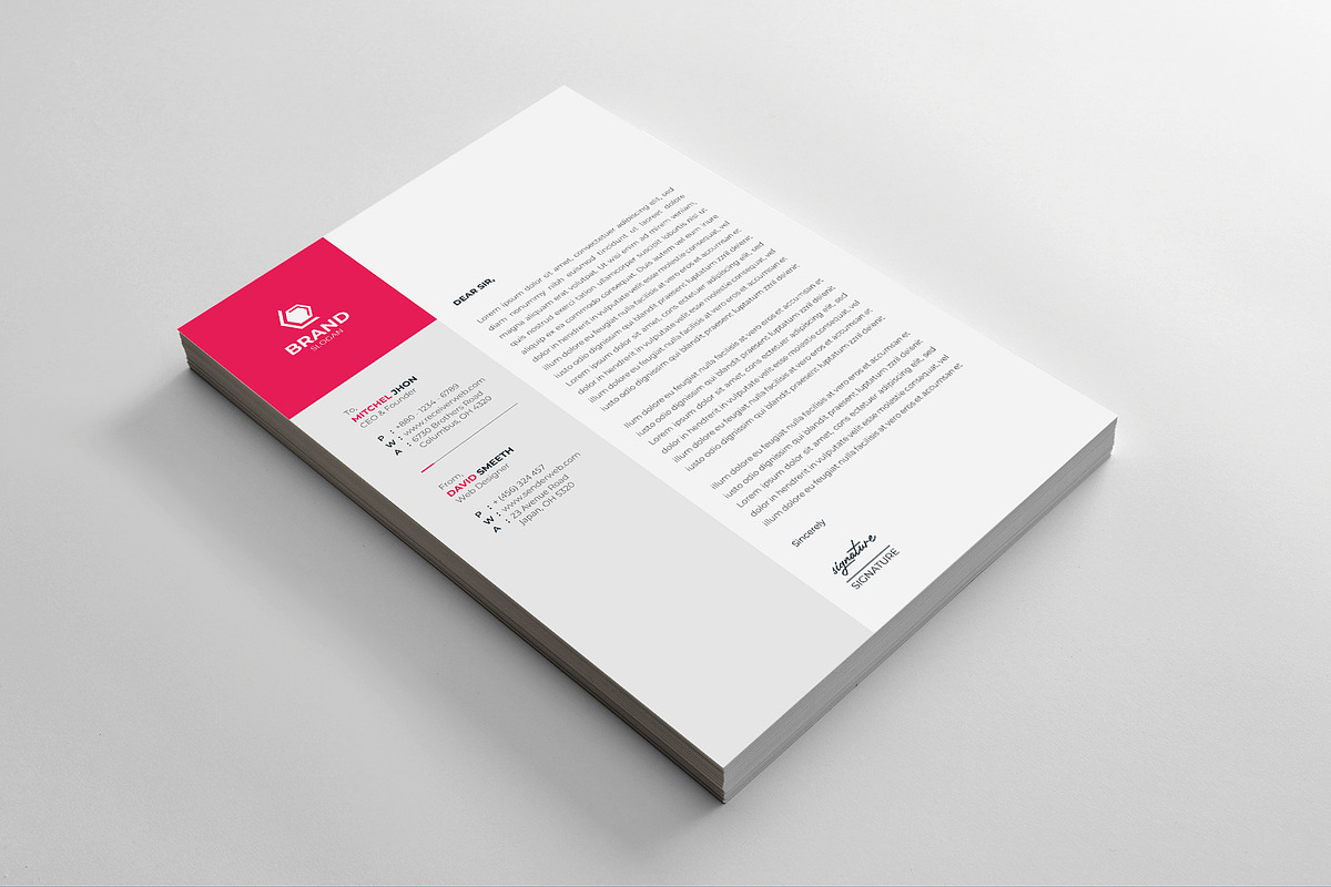 Corporate Letterhead Template, a Stationery Template by GFXCity (Photo 2 of 4)