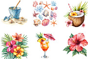Watercolor Summer Vibe Clipart, an Illustration by Designking (Thumbnail 4 of 5)