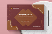 Thank You Card Template Layout, a Stationery Template by MightyDesign (Thumbnail 2 of 6)