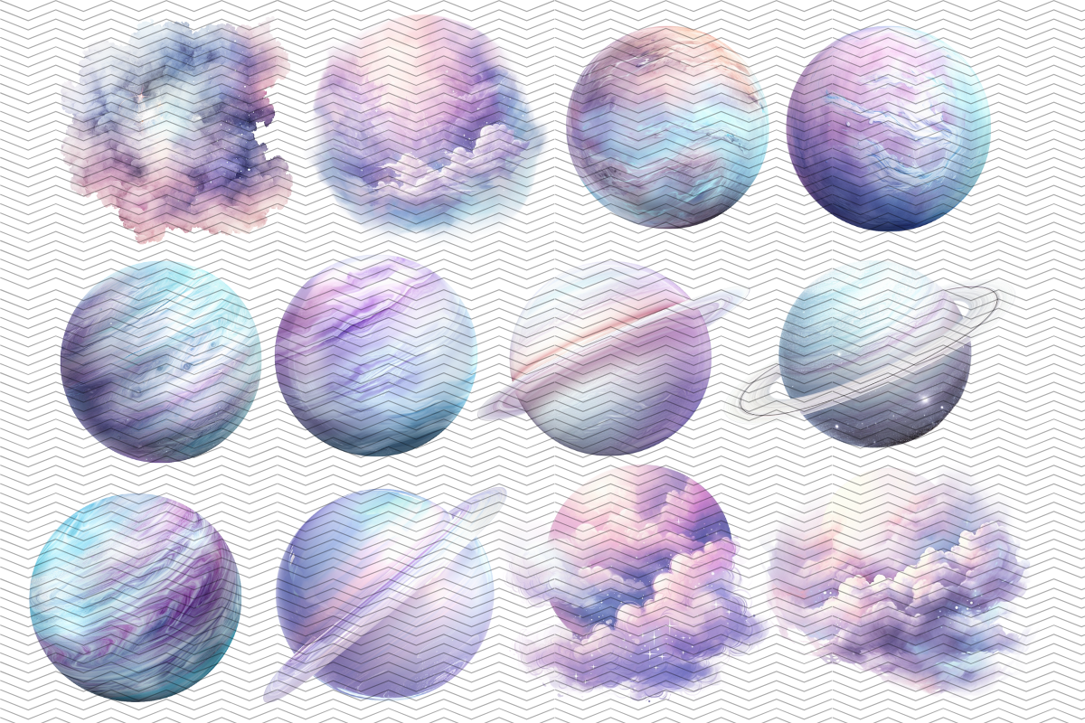 Pastel Snowy Astronomer Clipart, an Illustration by Digital Xpress (Photo 2 of 9)