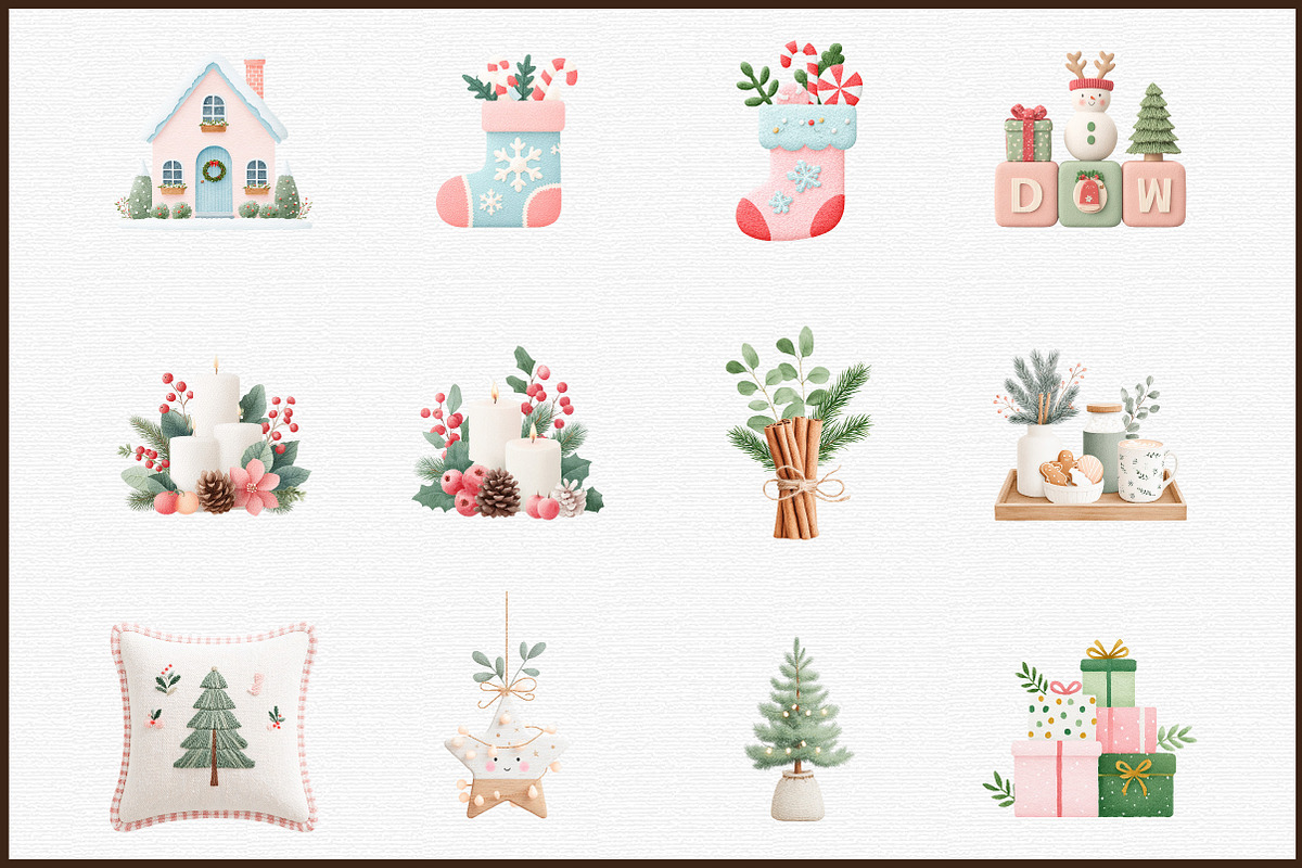 Watercolor Christmas Decor Clipart, an Illustration by Sublimation Artist (Photo 3 of 6)