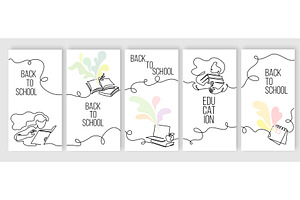 Set of vertical banner templates, a Seasonal Illustration by Valenty