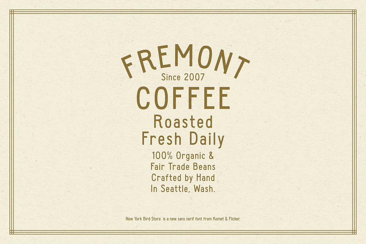 New York Bird Store, a Sans Serif Font by Komet & Flicker (Photo 6 of 13)