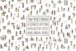 Tiny Pedestrians - Seamless Pattern