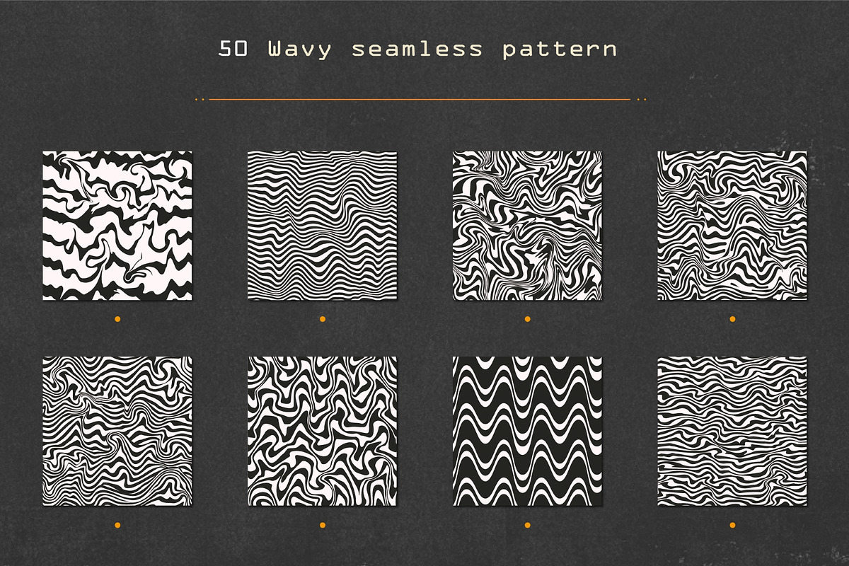 Wavy lines. Seamless pattern pack., a Pattern Graphic by Gudiny (Photo 8 of 9)