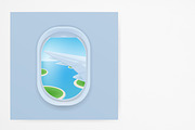 Airplane window banner, a Transportation Illustration by Good Studio (Thumbnail 3 of 4)