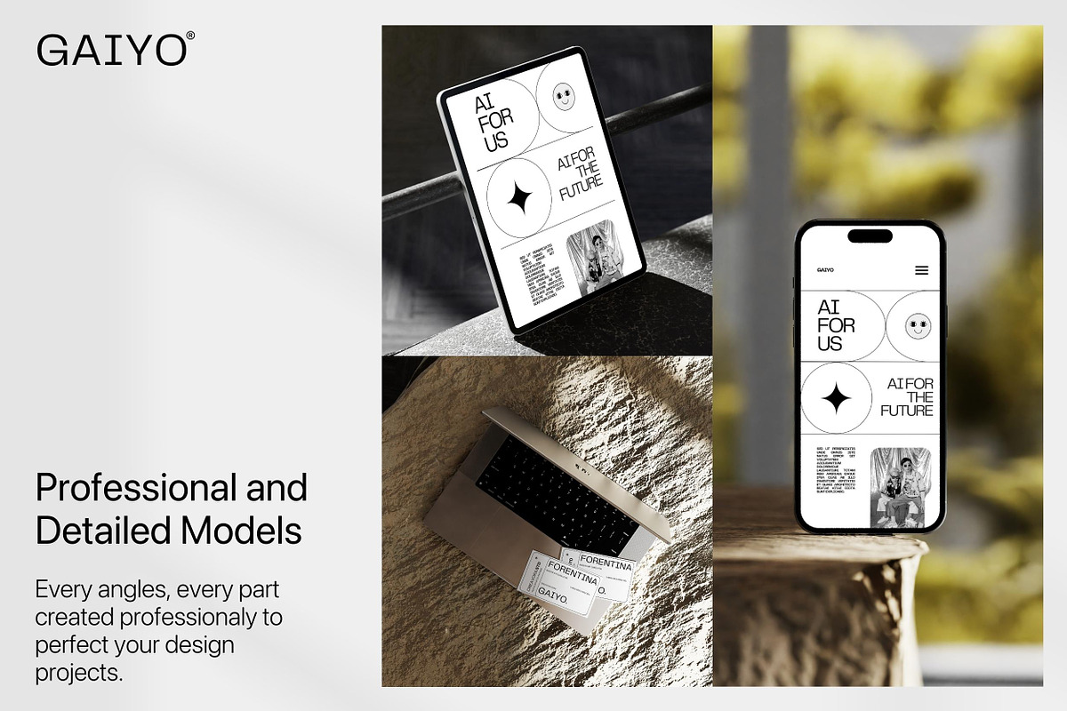 Gaiyo - Industrial Mockup Bundle, a Device Mockup by Creavora (Photo 4 of 11)