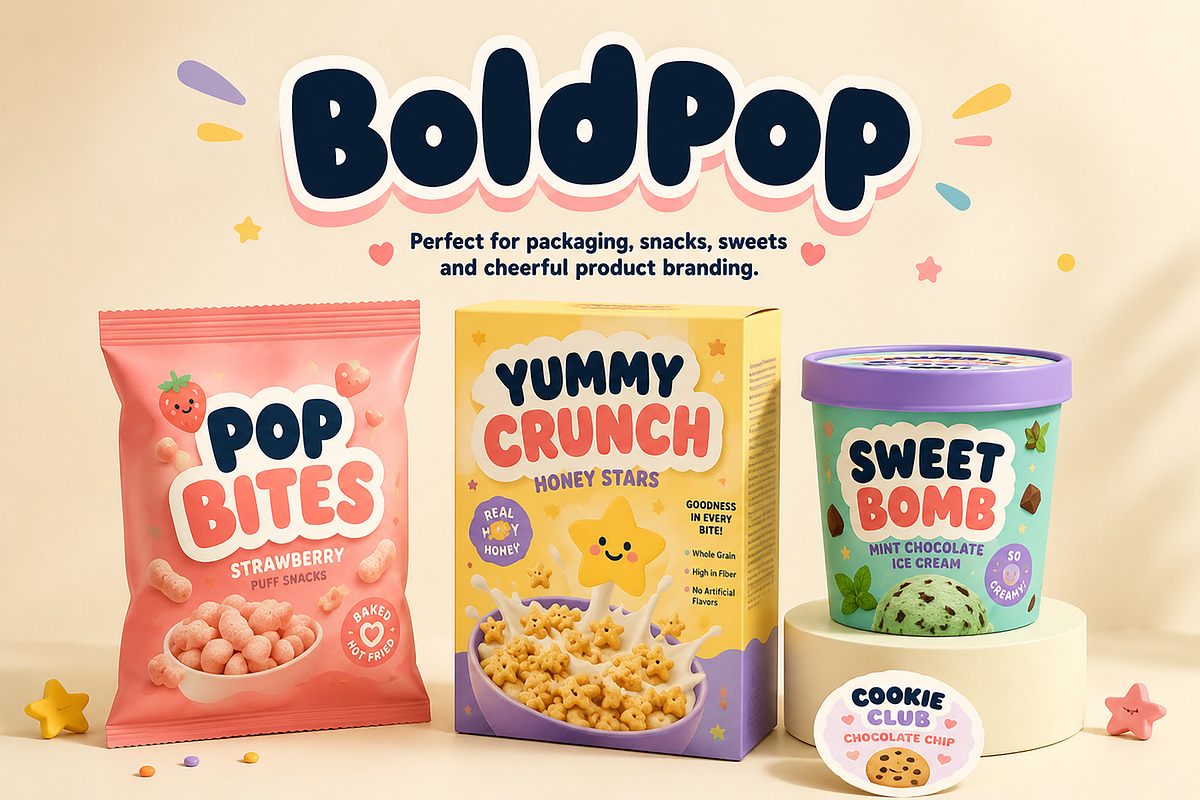BoldPop – Chunky Display Font, a Slab Serif Font by Wow Magic (Photo 4 of 5)