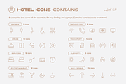 Hotel Icon Set - 111 Line Icons, an Outline Icon by White Flag (Thumbnail 2 of 7)