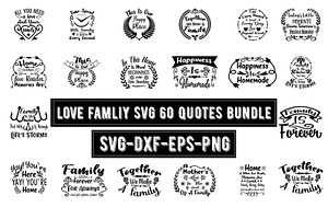 famliy svg 60 Quotes Bundle