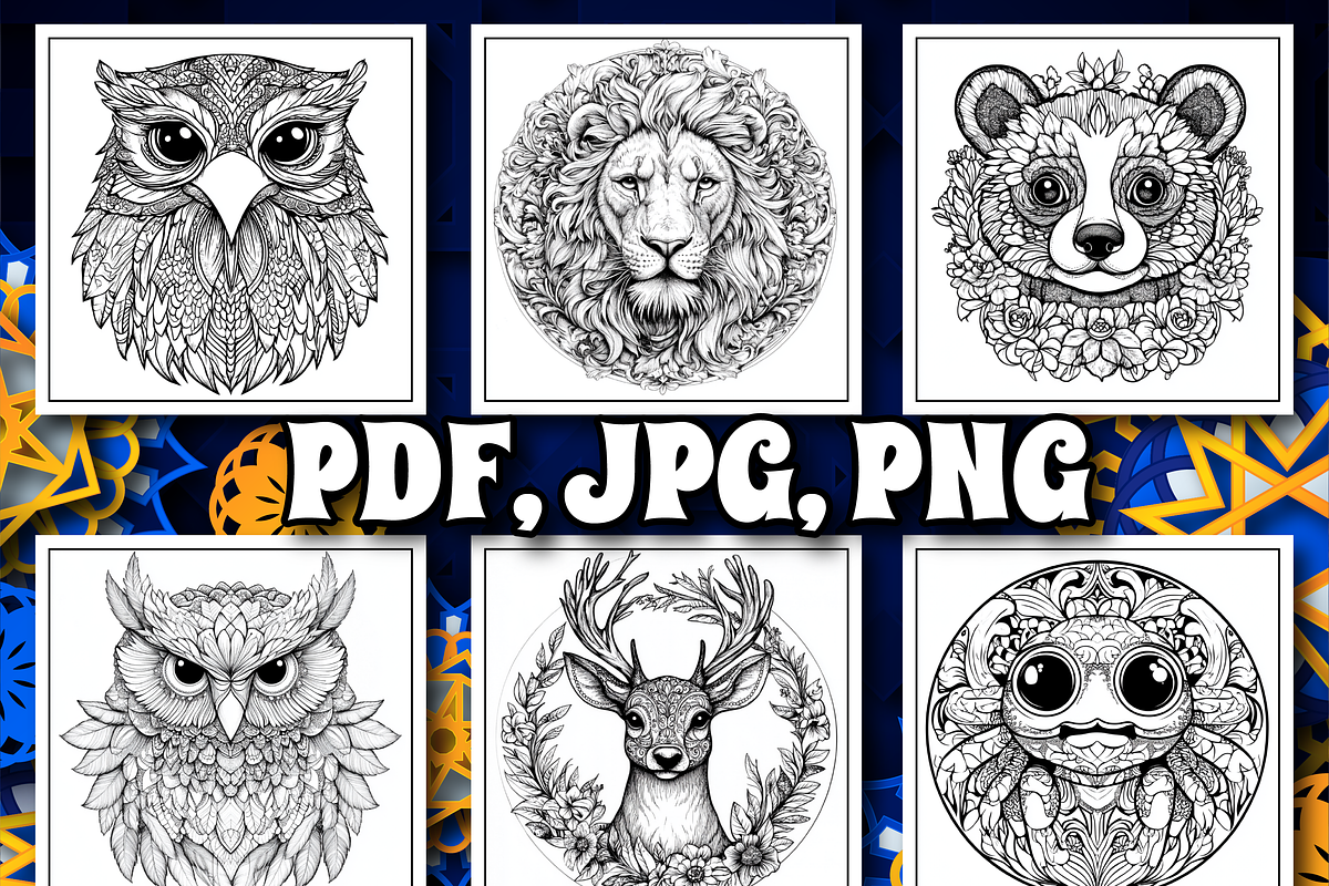 90+ Animals Mandala Coloring Pages, an Animal Illustration by Design Zone (Photo 3 of 5)