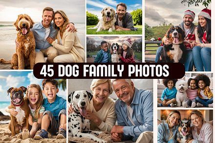 Dogs and Their Human Family Photos, an Animal Photo by PrintHaven Designs