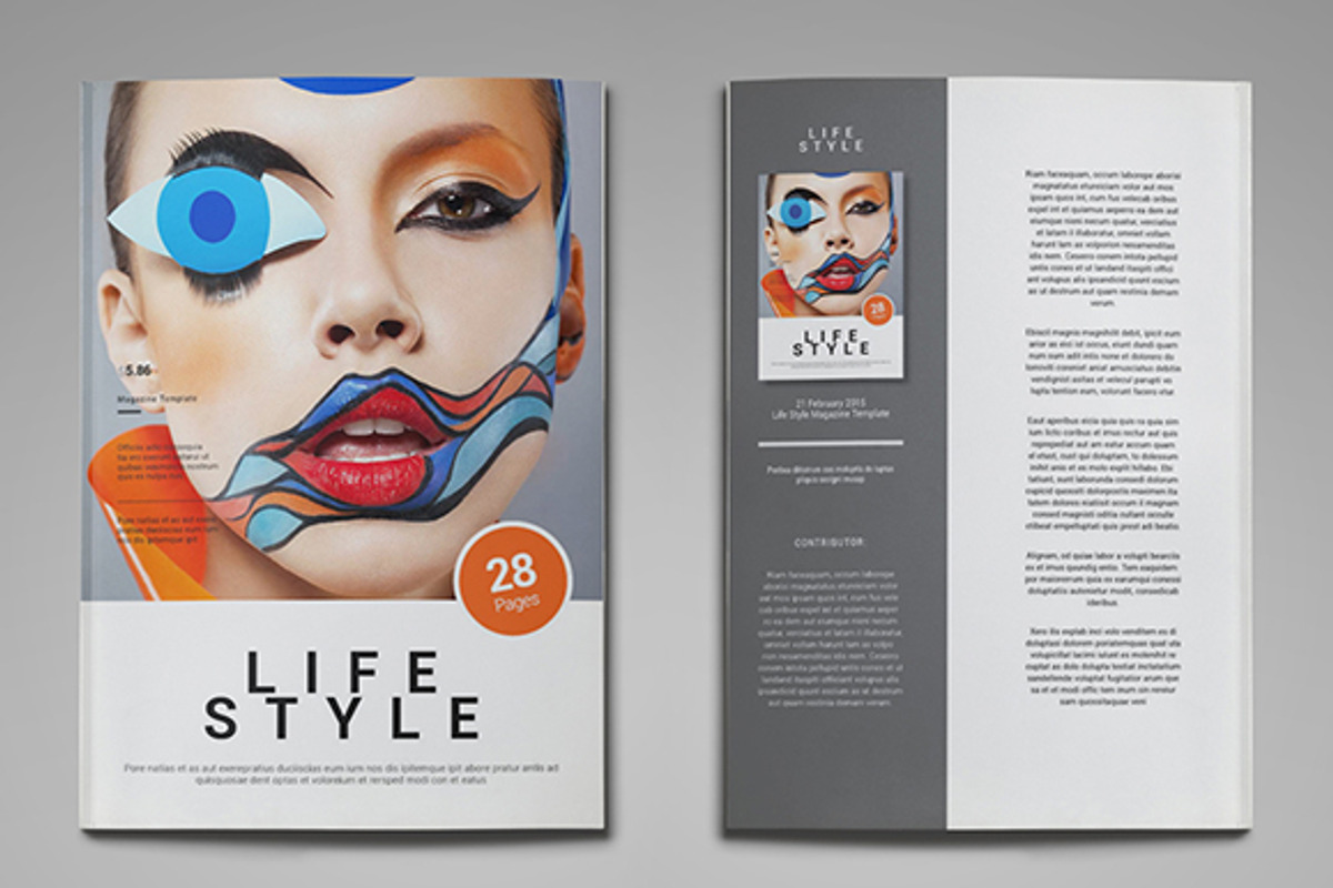 Life Style Magazine Template, a Magazine Template by Thirtypath Studio