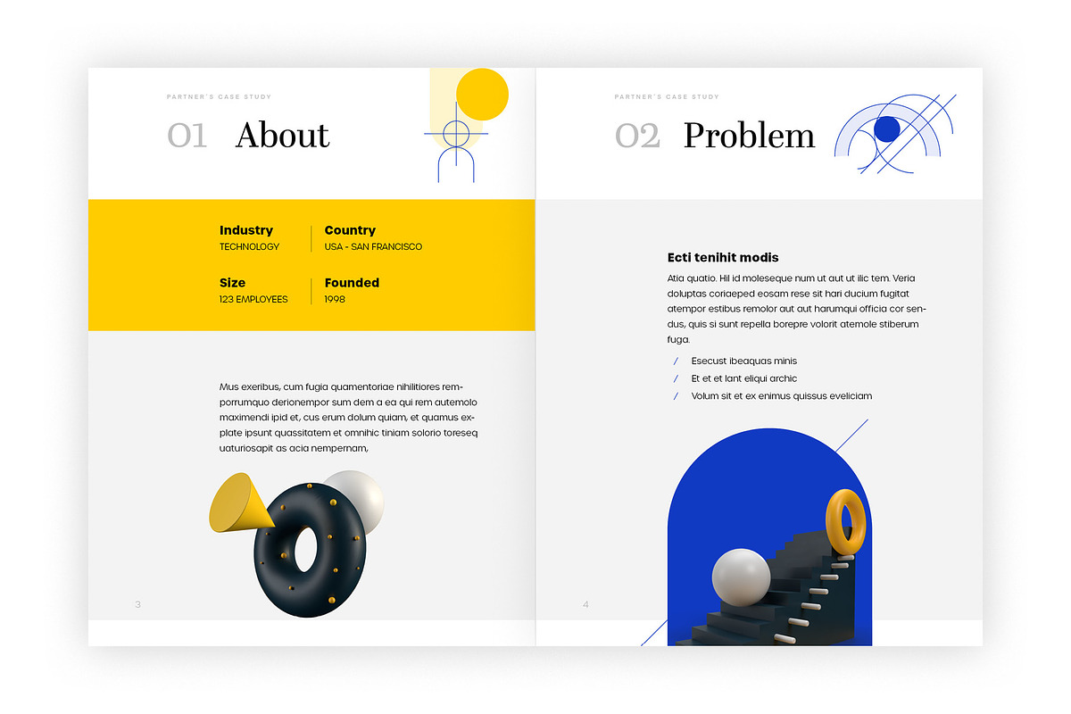 Abstract Illustrations Case Study, a Presentation Template by pistakovac (Photo 3 of 4)
