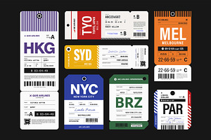 Luggage Tag Elements, an Object Illustration by DesignerCandies