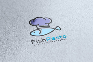 Fish Resto Logo, a Branding & Logo Template by Slim Studio