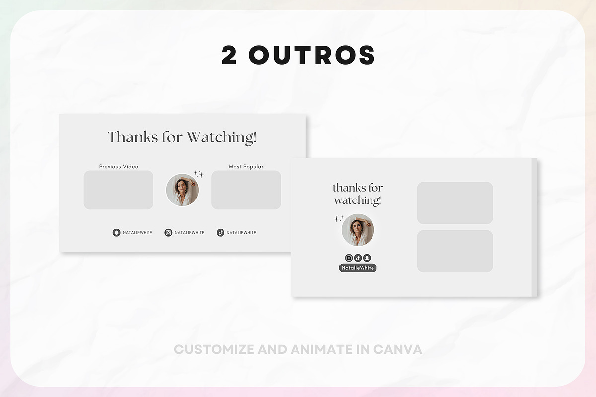 YouTube Branding Kit For Canva, a Social Media Template by OniriqveDesigns (Photo 6 of 10)