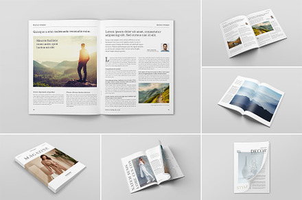 Magazine / Brochure Mockup Bundle, a Print Template by Petr Stránský