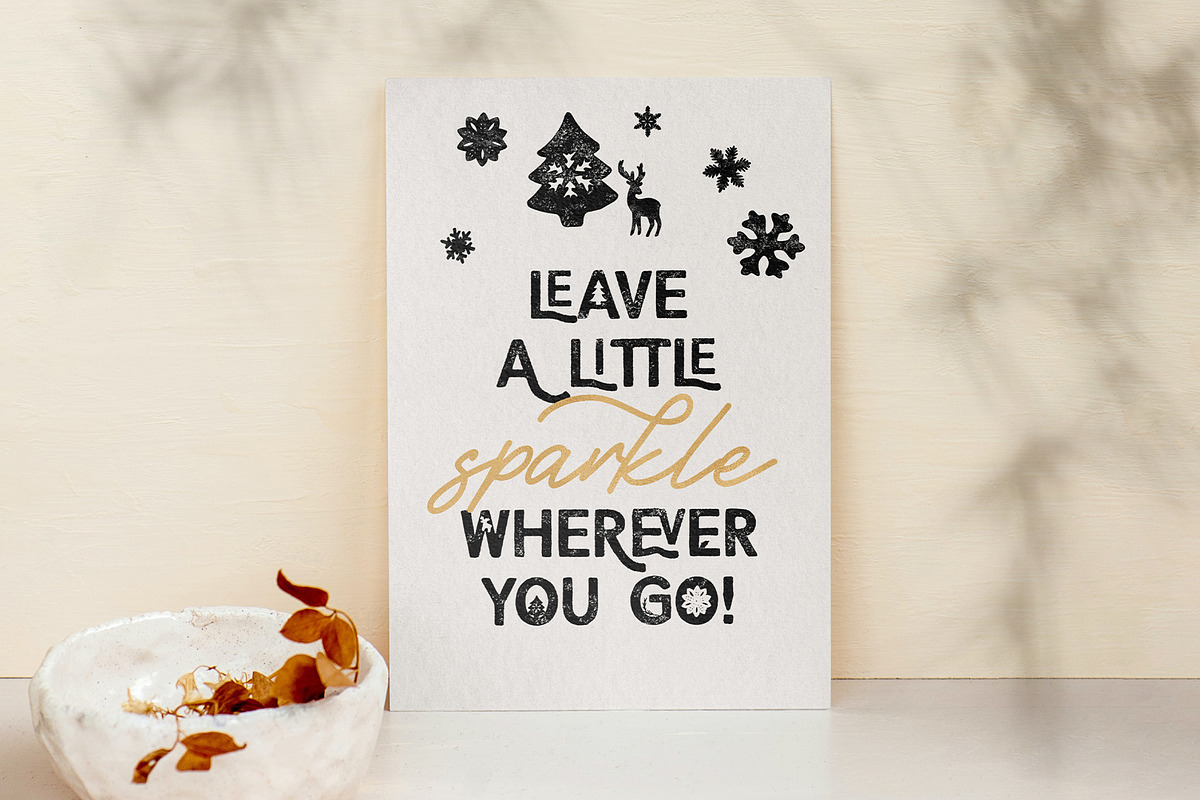 Holiday Galore - Hand-Drawn Font Duo, a Sans Serif Font by SilverStag Type Foundry (Photo 14 of 39)