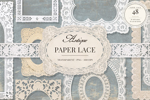 Antique Paper Lace Frames, an Object Graphic by Century Library