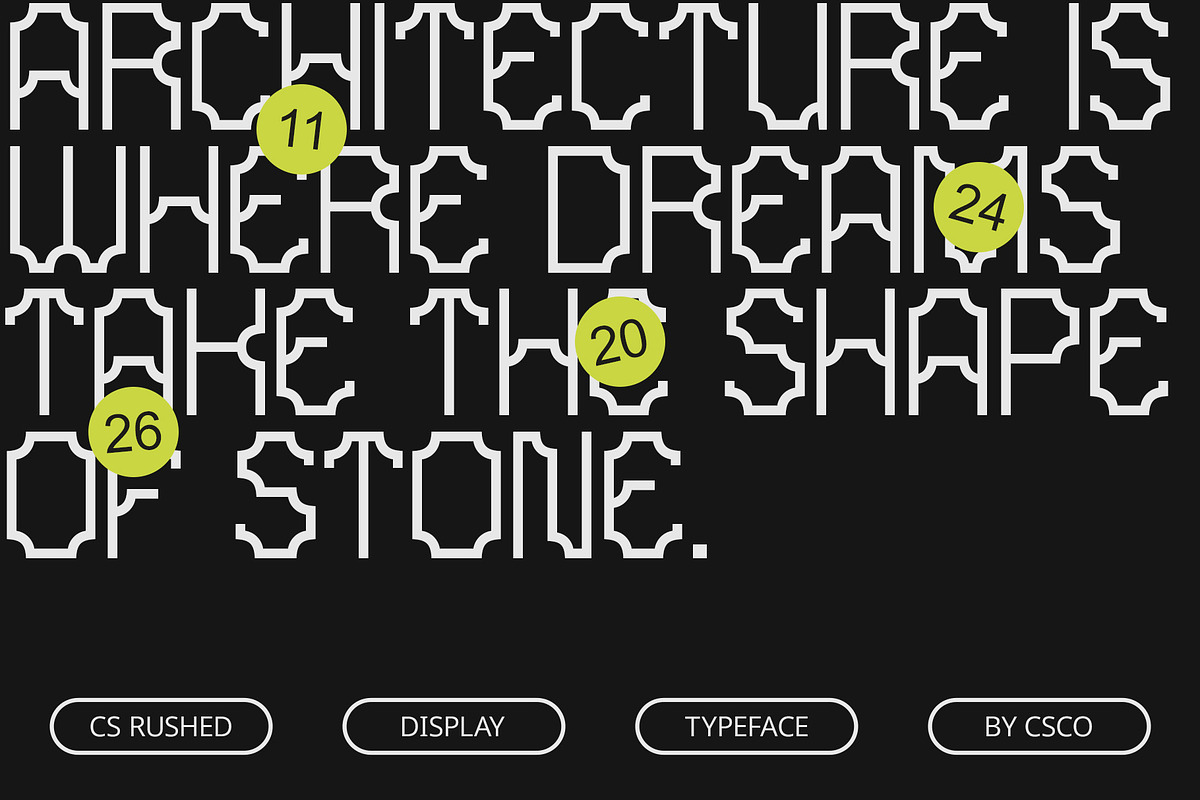 CS Rushed – Techno Font, a Sans Serif Font by Craft Supply Co. (Photo 2 of 8)