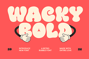 Wacky – Retro Bubble Display Font