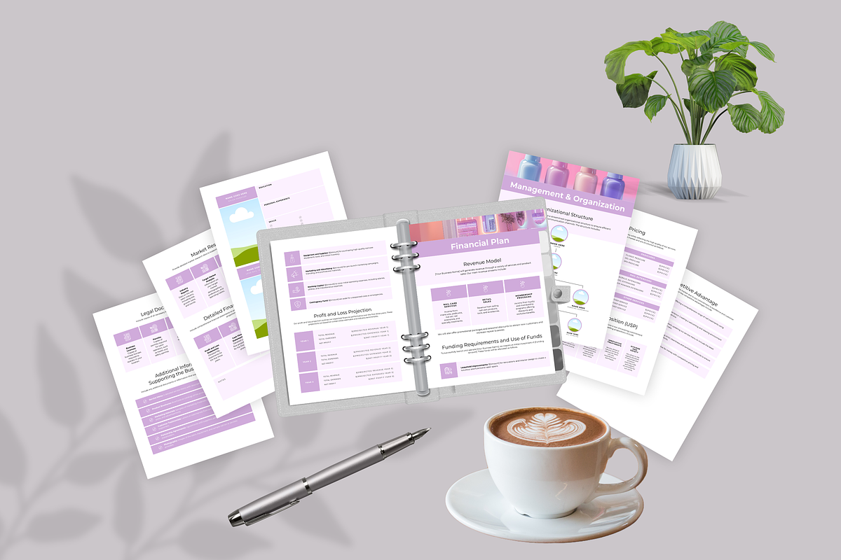 NAIL BUSINESS PLAN TEMPLATE, a Marketing Template by Daring Digies (Photo 2 of 5)
