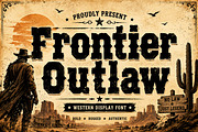 Frontier Outlaw, a Slab Serif Font by Wow Magic (Thumbnail 1 of 5)